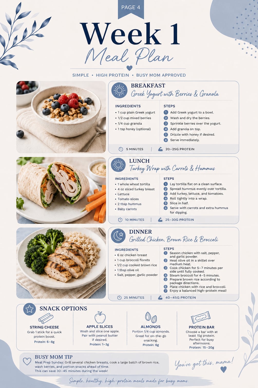 30 Day High Protein Meal Plan